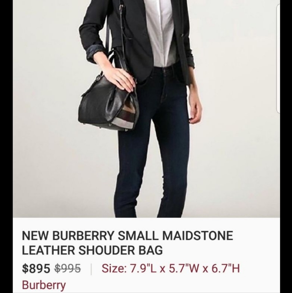 Burberry small maidstone leather shoulder bag